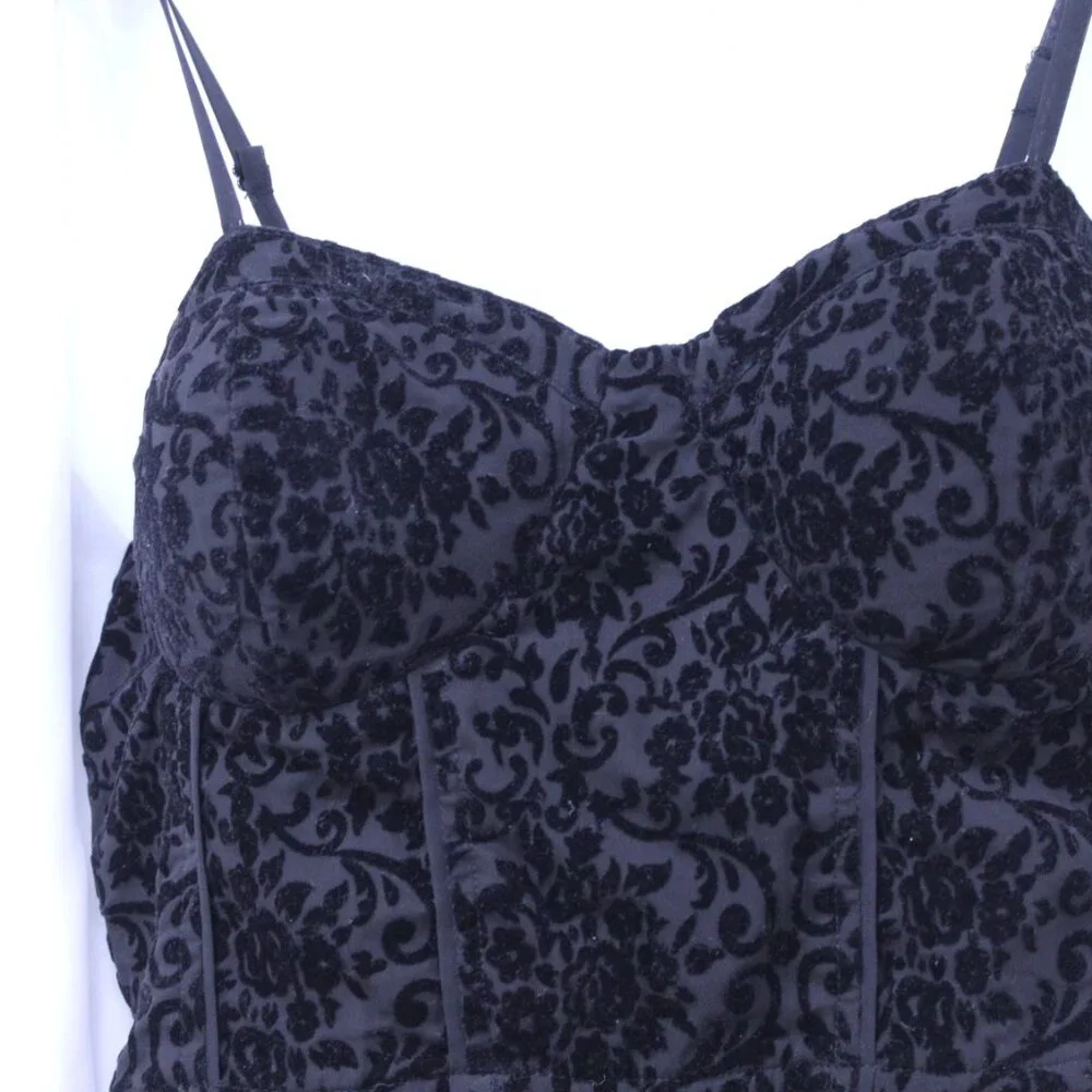 Chic Black Strappy Mini Dress - Picture 3 of 11